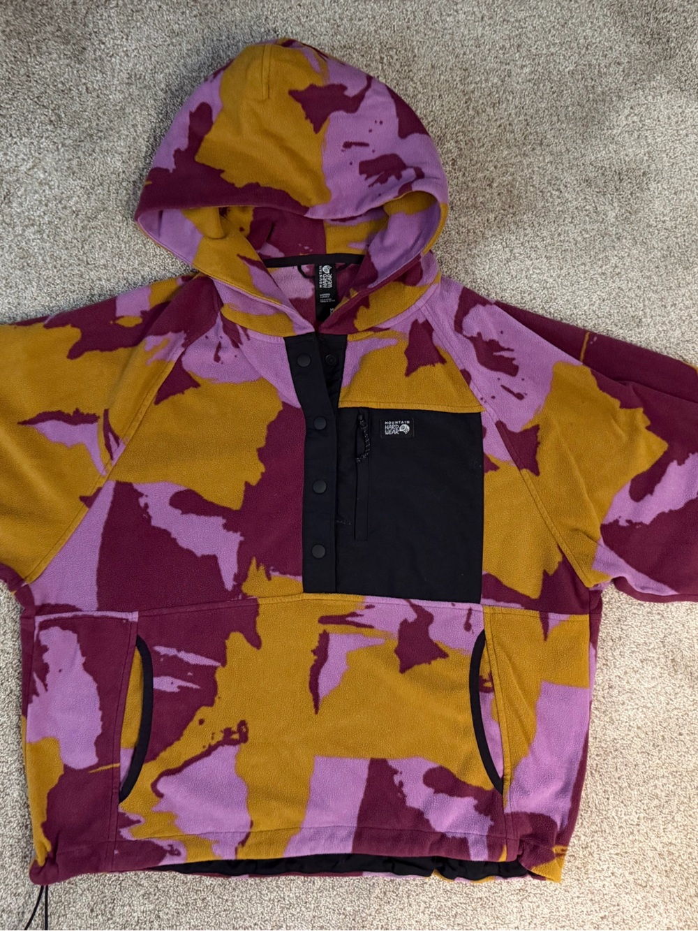 Mountain Hardwear Multicolor Fleece Hoodie - Mustard, Plum, Lavender, Black